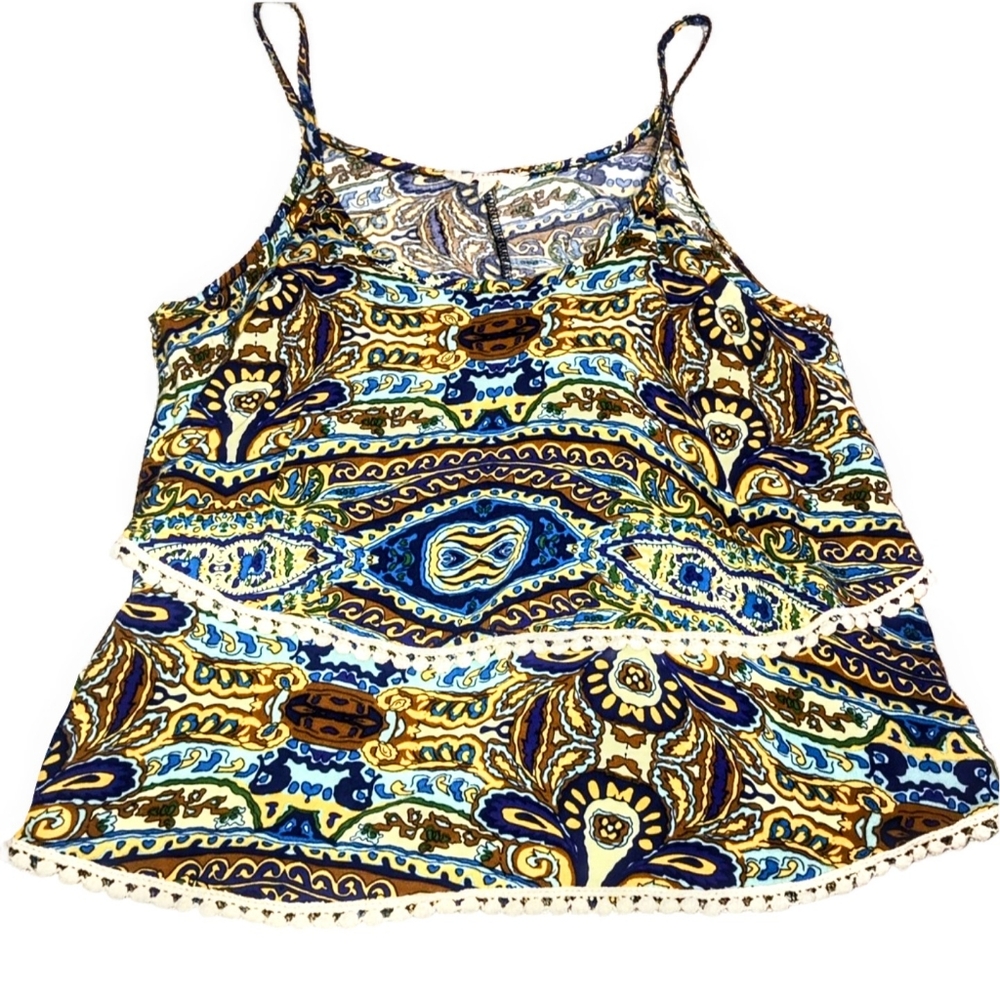 Boho Style Strap Layered Top | Medium
